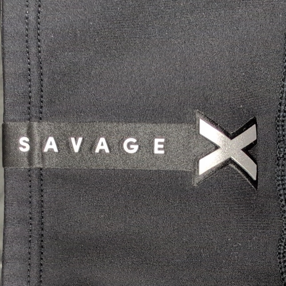 Savage X Fenty Black Wildcat High Waist Shorts Size Medium - Picture 4 of 8